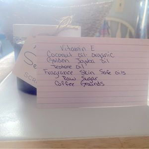 Homemade sugar scrub exfoliant. Sensory Scrubs!